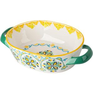 Casserole Dish, 7.7"x6.2" Ceramic Baking Dish, Lasagna Pan Deep for Oven, 28oz Baking Pan with Handles, Oven Safe and Durable Bakeware for Lasagna, Home Decor Gifts, Idyllic (Green Grass)