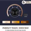 Elite Gourmet 2-Slice Cool Touch Toaster 6 Browning Levels, Extra Wide 1.25 Slots for Bagels & Thick Bread, Cancel Function, Compact, ETL Certified, Black