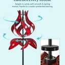 Yard Garden Wind Spinners - Large Outdoor Metal Wind Spinners with Stake, Yard Art Lawn Garden Decor (19" W x 87" H)