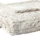 Beautyrest Zuri Reversible Faux Fur to Mink Electric Blanket,Auto Shut Off, Virtually Zero EMF, Multi Heat Setting,UL Certified, Machine Washable, Snow Leopard Throw 50" x 70",100% Microfiber