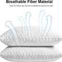 KEYOOHOME Shredded Memory Foam Pillows for Sleeping,Bed Pillows Queen Size Set of 2 Pack Cooling Adjustable,Good for Side and Back Sleeper with Washable Removable Cover