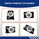 GXYWADY Cooling Fan Radiator Condenser Fan Assembly Replacement for TO3115199 1636337130 167110T200 Replacement for Corolla 1.8L 2020-2022