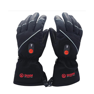 SAVIOR HEAT Heated Gloves for Men Women, Rechargeable Electric Heated Leather Skiing and Snowboarding Gloves, Small