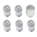 Wheel Lock Locking Lug Nut Kit for Jeep Gladiator JT 2020-2023 Wrangler JL 2018-2023, Anti-Theft Locking Lug Wheel Hub Maintenance Repairs kit with Key 82215711, Set of 5