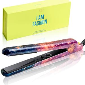 PYT Unicorn Pro Hair Straightener - Ceramic Flat Iron for Professional Styling. 150 W Power Output, Adjustable Temperature Suitable for All Hair Types. Straighten, Curl or Wave (Galaxy)