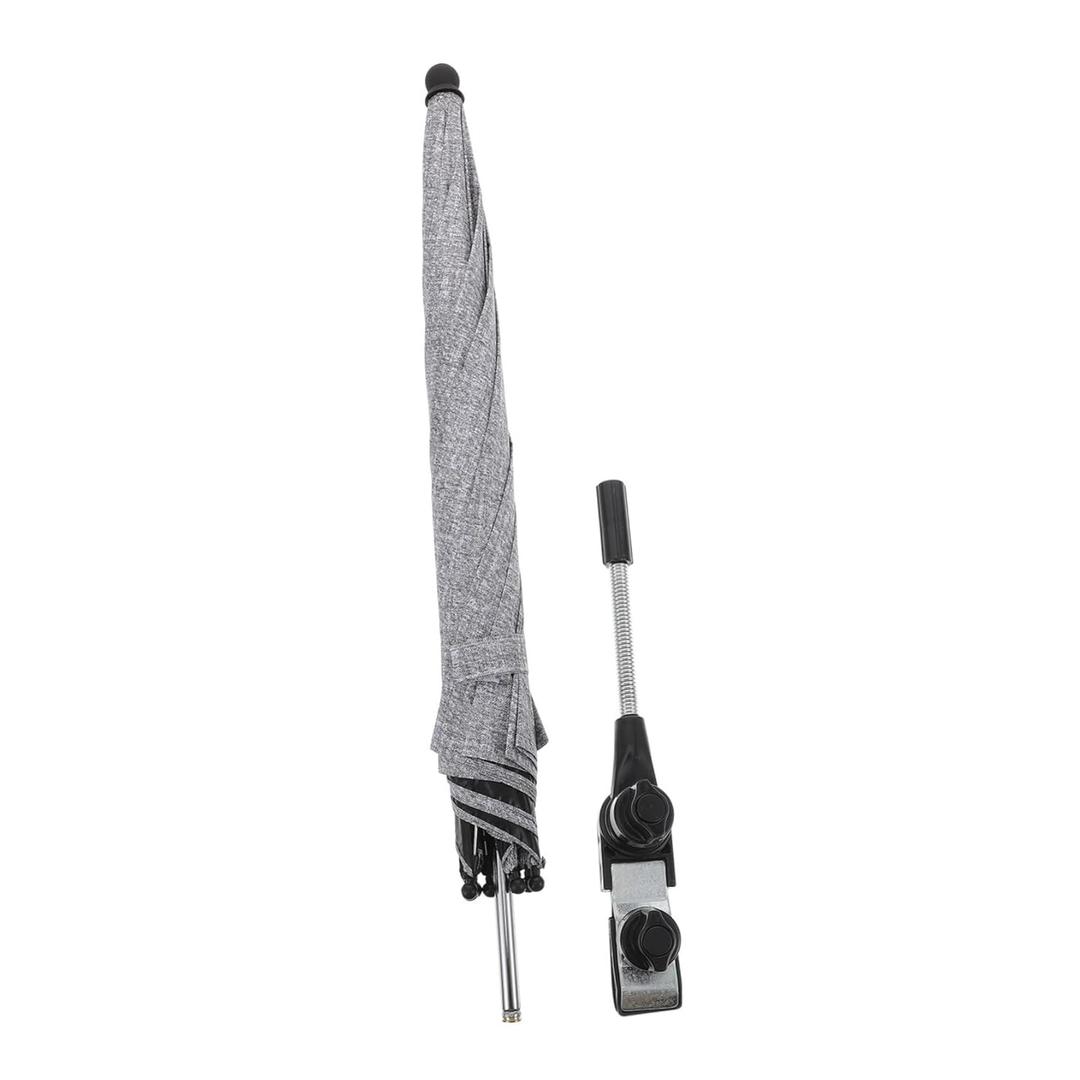 BESPORTBLE Pushchair Parasol Umbrella UV Protection Canopy for Strollers Buggies Outdoor Use Breathable Mesh Side Durable Elastic Cloth Grey Color