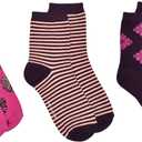 kate spade new york Women's 3-Pack Blooms Shortie Crew Socks, Soft & Comfortable