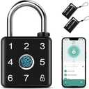 Lokko Gym Locker Lock, Fingerprint Smart Padlock Bluetooth RFID Keyless Biometric Lock for School Employee Locker, Toolbox