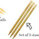 Cricket wickets with bails - Cricket Stumps Made of Wood, Set of 3 Stumps for Cricket with 2 bails, T20 Cricket Wicket, Cricket Stumps