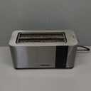 Mueller UltraToast Full Stainless Steel Toaster 4 Slice, Long Extra-Wide Slots for Bagels and Waffles, 6 Browning Levels, LED Display, Cancel/Defrost/Reheat Functions & Removable Tray, Kitchen Gadgets