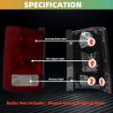 Tail Lights Assembly Compatible with Honda Pilot 2009 2010 2011 2012 2013 2014 2015 Driver and Passenger Side Rear Lamps (Smoke Red)