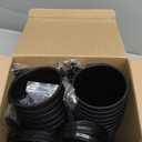 Skylety 12 Sets Musical Note Tumbler Cups Bulk 24 oz Valentine Gifts Music Themed Reusable Note Plastic Tumbler With Straw And Lid Ballpoint, Black