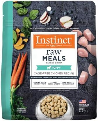 Instinct Puppy FreshDried Bites, Natural Freeze-Dried Dog Food, Grain Free - Cage-Free Chicken, 3 oz. Bag Best By 08/21/27