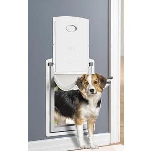 Steel Dog Door for Wall, white, 11.5"-17"