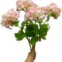 Hydrangea Artificial Flowers,19 Inch Double-Headed Faux Hydrangeas,Artificial Snowball Viburnum Flowers for Home Office Decor Wedding Party Arrangements（2pcs (Light Pink)