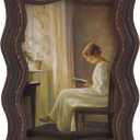 Vintage Picture Frame 4x6-Ornate Frame 4x6 - Elegant Antique Frames 4x 6 With Glass Front,Fancy Wavy Frame 4 X 6 For Tabletop And Wall Mounting, Victorian Photo Frames 4 By 6 (Wood Brown, 4X6)