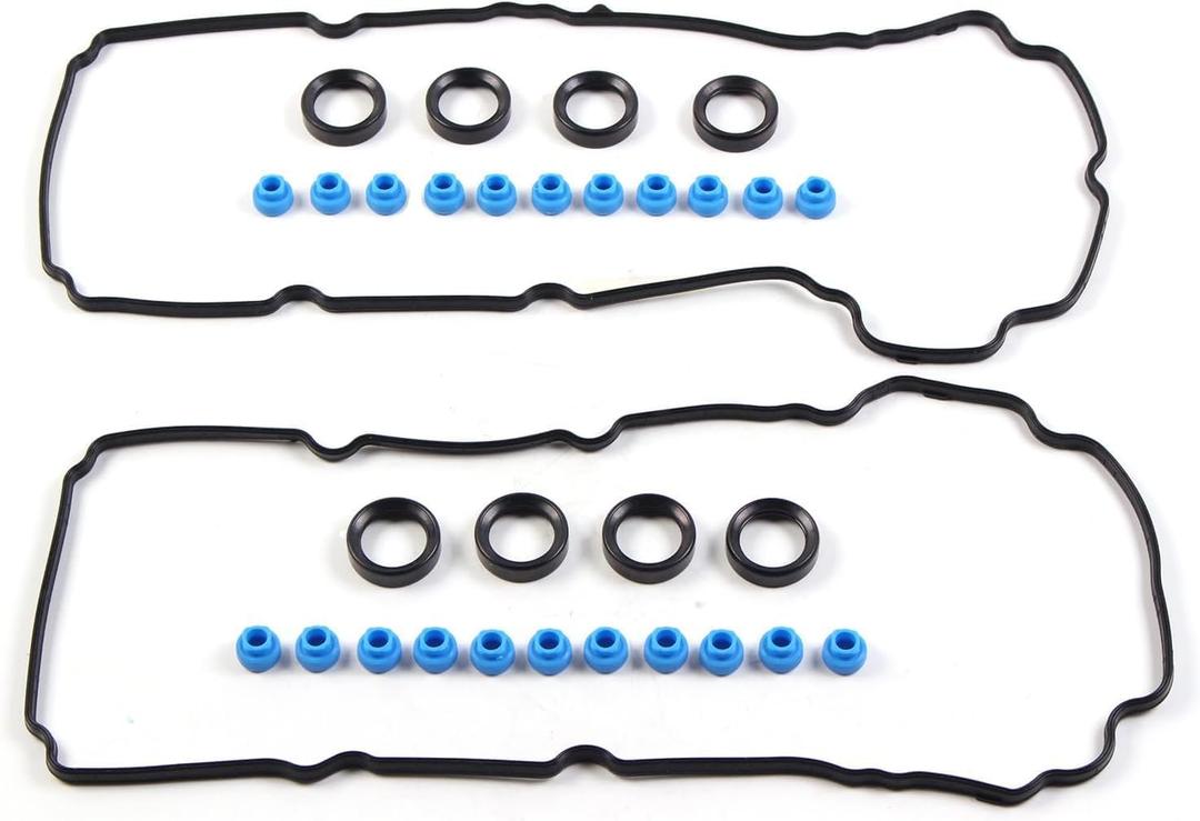 AUCERAMIC VS50767R Engine Valve Cover Gasket Set Fit for 2007-2015 Ford Edge Flex Fusion Taurus Mazda 6 CX-9 Mercury Sable Lincoln MKS MKT MKX MKZ 3.5L 3.7L V6 VS50490