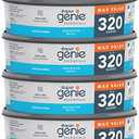 Diaper Genie Essentials Round Refill Pack of 320 Count (Pack 4), Unscented