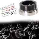 5 & 6 Hole Billet Steering Wheel Hub Adapter Black