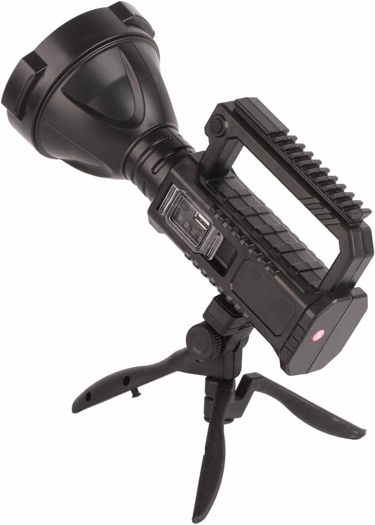 Acouto LED USB Rechargeable Flashlight with Tr and Power Display for Outdoor S