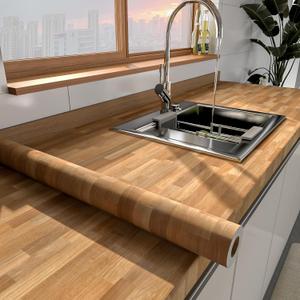 MelunMer Wood Peel and Stick Wallpaper Wood Grain Contact Paper for Cabinets Self Adhesive Removable Wallpaper Faux Wooden Contact Paper for Countertop Decorative Planks Panel 197 in L 15.7 in W