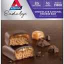 Atkins Endulge Chocolate Caramel Mousse Bar, Dessert Favorite, 1g Sugar, High in Fiber, 5 Count, Best By 06-06-2026