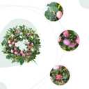 Bibelot 24 Inch Easter Wreath for Front Door, Tulip Easter Egg Wreath with Colorful Berries, Spring Floral Wreaths for Home Wall Window Farmhouse Decor