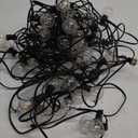 Brightown Outdoor String Lights, 50FT 25 G40 Bulbs Shatterproof Patio Lights, IP65 Waterproof Dimmable Hanging Connectable Globe LED Outdoor Lights for Backyard, Bistro, Porch, Deck, Balcony (Black)