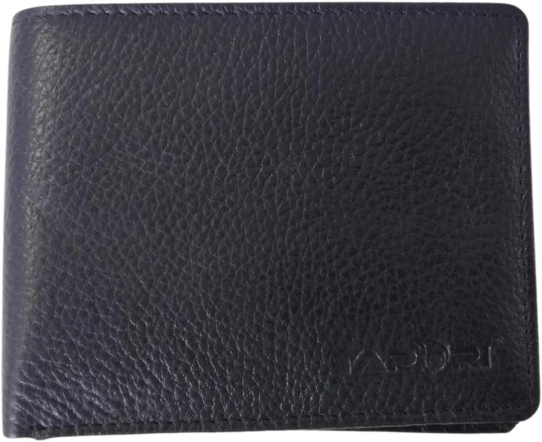 Men's Genuine Leather Bifold Wallet Slim Wallet with Coin Pocket, 6 Card Slots, ID Window & 2 Bill Compartments Durable Everyday Leather Wallet for Men (Dark Gray)