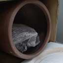 Kante 21.7" H Rusty Tall Planter, Large Outdoor Indoor Decorative Pot with Drainage Hole and Rubber Plug, Modern Round Style for Home and Garden