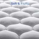 MATBEBY Twin XL Mattress Pad - Cooling Breathable Mattress Topper, Quilted Fitted Mattress Protector, Pillow Top Mattress Cover with 8-21" Deep Pocket, Soft, Machine Washable, White, Twin Extra Long