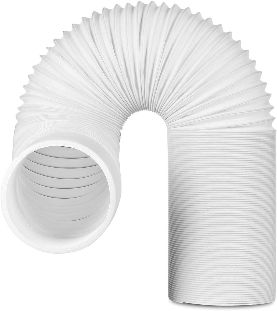 TURBRO Portable Air Conditioner Universal Exhaust Hose - 5 Inch Diameter, 78 Inch Length, Anti-Clockwise Thread (White)