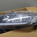 AJP Distributors LED DRL Tube Bar Driving Head Lights Bumper Corner Turn Signal Reflector Lamps Assembly Pair Left+Right Compatible/Replacement For Civic FA JDM 4DR Sedan 2006 2007 2008 2009 2010 2011 (Black Housing / Clear Reflector)