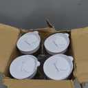 4 Pack Plastic Carafe with Lids, 1 Liter Large Mimosa Bar Juice Drink Containers Clear Beverage Square Base Bottle for Fridge, Water, Milk, Iced Tea, Hand Wash