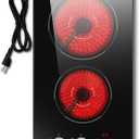 Electric Stove 2 burners, Plug in Electrical Cooktop 110v, Pause Function, Knob Control, 12 Inch Electric Stovetop Countertop & Built-In, 9 Power Levels, 2000w, Safety Lock, Timer, Karienvir