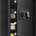 6.0 Cub Large Home Safes Fireproof Wterproof, Anti-theft Fireproof Safe with Programmable Keypad, Spare Keys and Alarm Systerm, Digital Home Security Safe Box for Document Money Medicines
