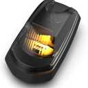 Amber LED Smoked Cab Clearance Lights,Cab Rooftop Marker Running Lamps Compatible With Ford F250 F350 F450 F550 2017-2022 Super Duty Pickup Trucks