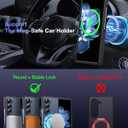 Magnetic for Samsung Galaxy Z Fold 6 Case Compatible with MagSafe [Fast Wireless Charging][Anti-Fingerprint][Military Shockproof] Translucent Matte Silicone Bumper for Z Fold 6 Phone Case, Black