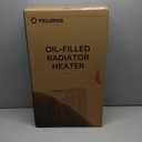 PELONIS Champagne Oil Filled Radiator Heater with Remote and Thermostat, 5 Temperature Settings for indoor use Large Room, Energy Efficient Electric Space heater with Safety Features