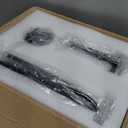 Fanousek Drum Chandeliers, Modern 23'' Farmhouse Pendant Light Fixture with White Linen Fabric Shade, Black Round Adjustable Hanging Lights for Dining Room Bedroom Kitchen Living Room Foyer Entryway