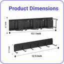 3 Pack Magnetic Stanley Cup Holder for Fridge | 6 Lids Organizer & 6 Tumbler Cups Storage | Wall Mount Rack for Water Bottle | Fits 30/40 oz for Kitchen Garage Gym Toolboxes & Metal Surface (Black)