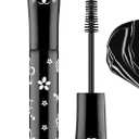 2 x Mascara Volume And Length Black Waterproof Fast Dry Eyelashes Eye Makeup Volumizing Lengthening Curling Defining (Black 06)