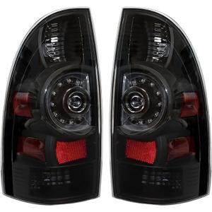 WFLNHB Tail Lights Replacement for 2005-2015 Toyota Tacoma Smoked Rear Brake Lamp Taillights Passenger and Driver Side 8156004160 8155004160