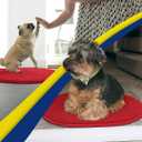 Muddy Mat® Shown on TV – Super Absorbent Microfiber Dog Door Mat for Muddy Paws, Non-Slip Washable Pet Rug, Quick Dry Chenille Entryway Carpet, Machine Washable Indoor Outdoor Mat, Red Oval 6ft x 9ft