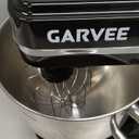 Garvee 7.5 QT Stand Food Mixer, 10-Speed Tilt Head 3 in-1 Kitchen Electric Mixer with Stainless Steel Bowl, Egg Whisk, Dough Hook, Beater, Splash Guard, Compact Dough Mixer for Home Cooks, Black