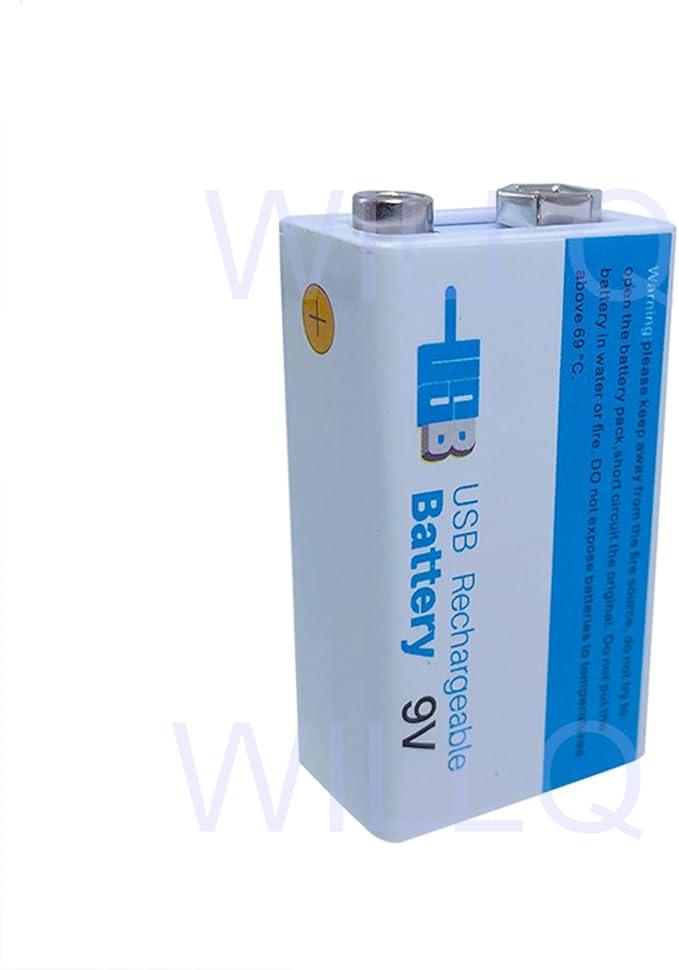 Rechargeable Battery 9V USB Cable, Pack of 1