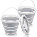 1-Pack Collapsible Buckets - 2.6 Gallon (10L) Large Capacity, Essential for RV, Garden Cleaning, Car Washing, Camping, Fishing, Multi-Purpose Durable Portable Buckets, Easy Storage, Use Anywhere