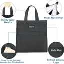 2 x Della Gao Insulated Lunch Bag for Women Men, Waterproof Small Lunch Tote Lunch Box, Reusable Lunch Bags for Work, Party, Travel and Picnic (Black)