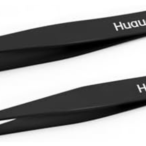 Pack of 2 2-Pack Professional Stainless Steel Tweezers for Women and Men，Precision Slant and Pointed Tip Tweezer Set for Eyebrow，Facial Hair，Splinter and Ingrown Hair Removal (Black)