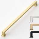 10 Pack 10 Inch Gold Cabinet Handles - Kitchen Hardware Pulls for Cabinets (10"/256MM Hole Center)